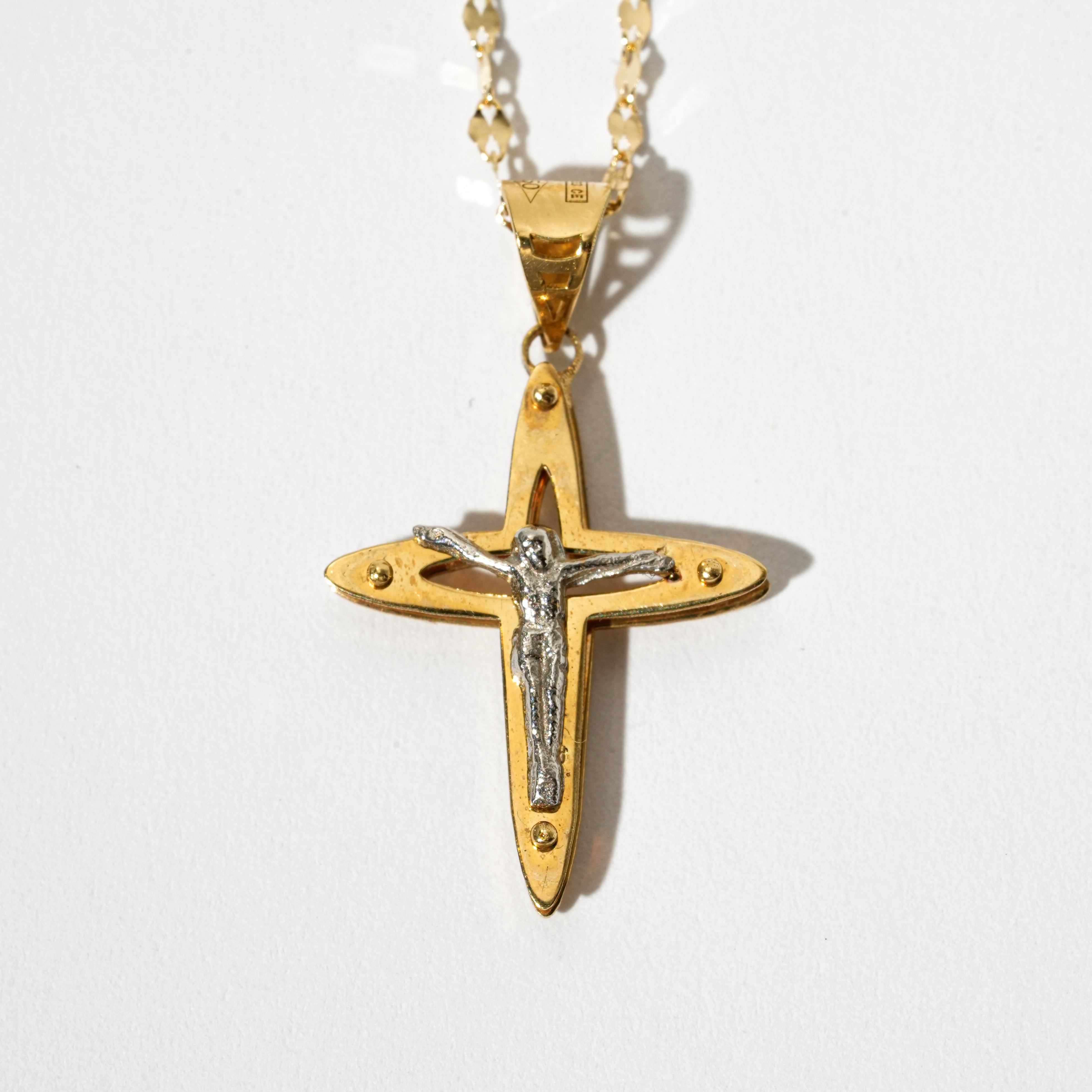 Collana croce in oro 18kt