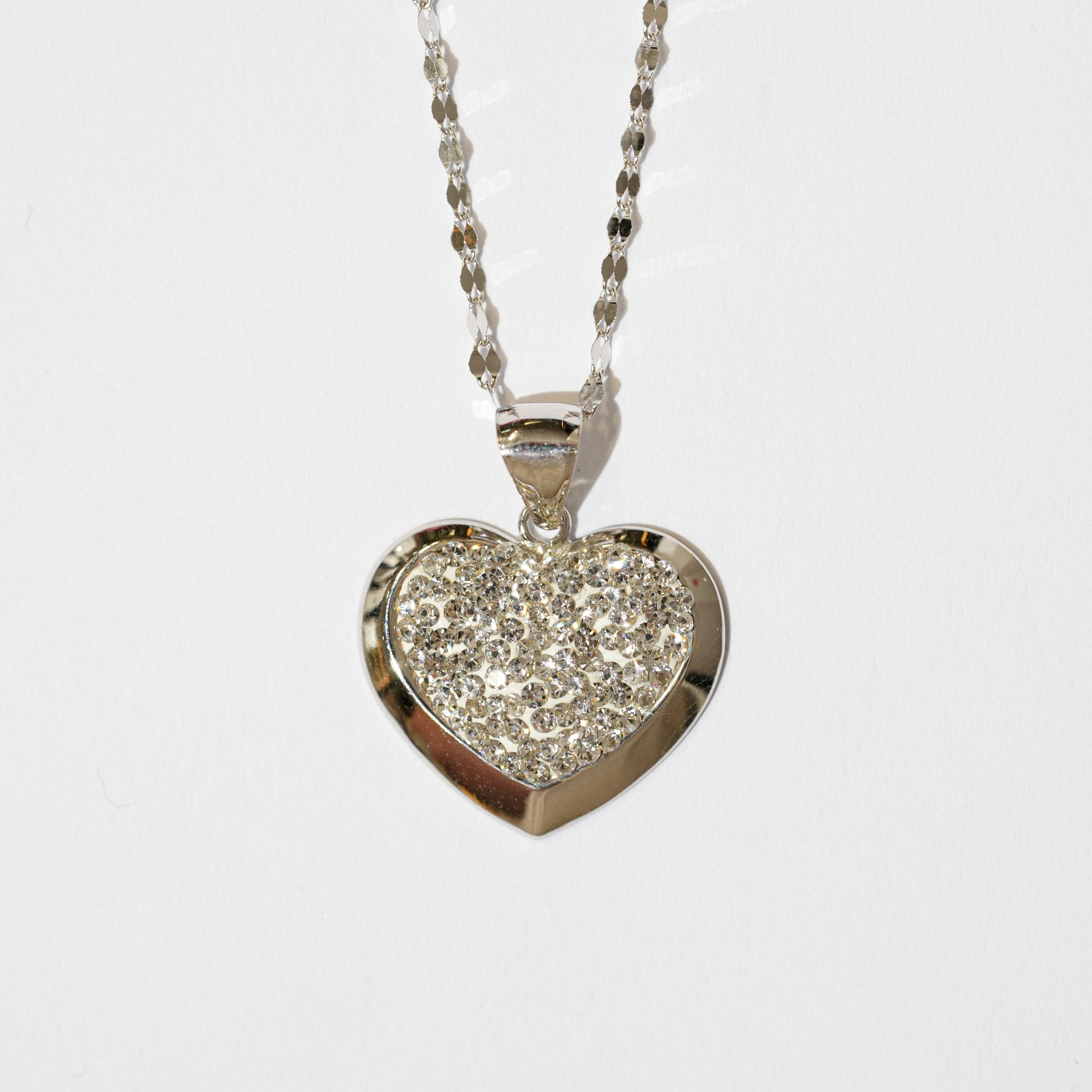 Collana a cuore in oro 18Kt con zircone