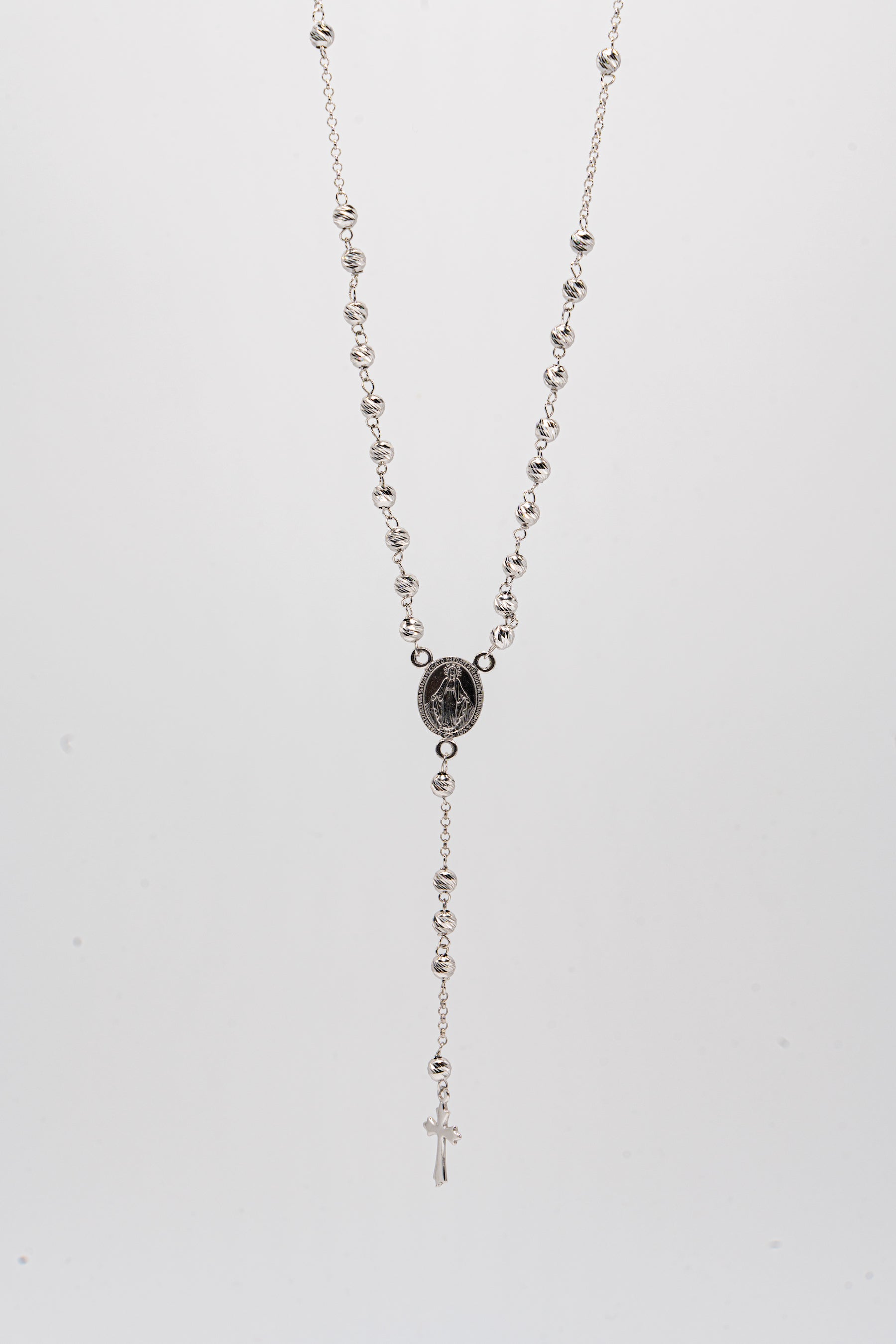 Rosario pietre martellate 925