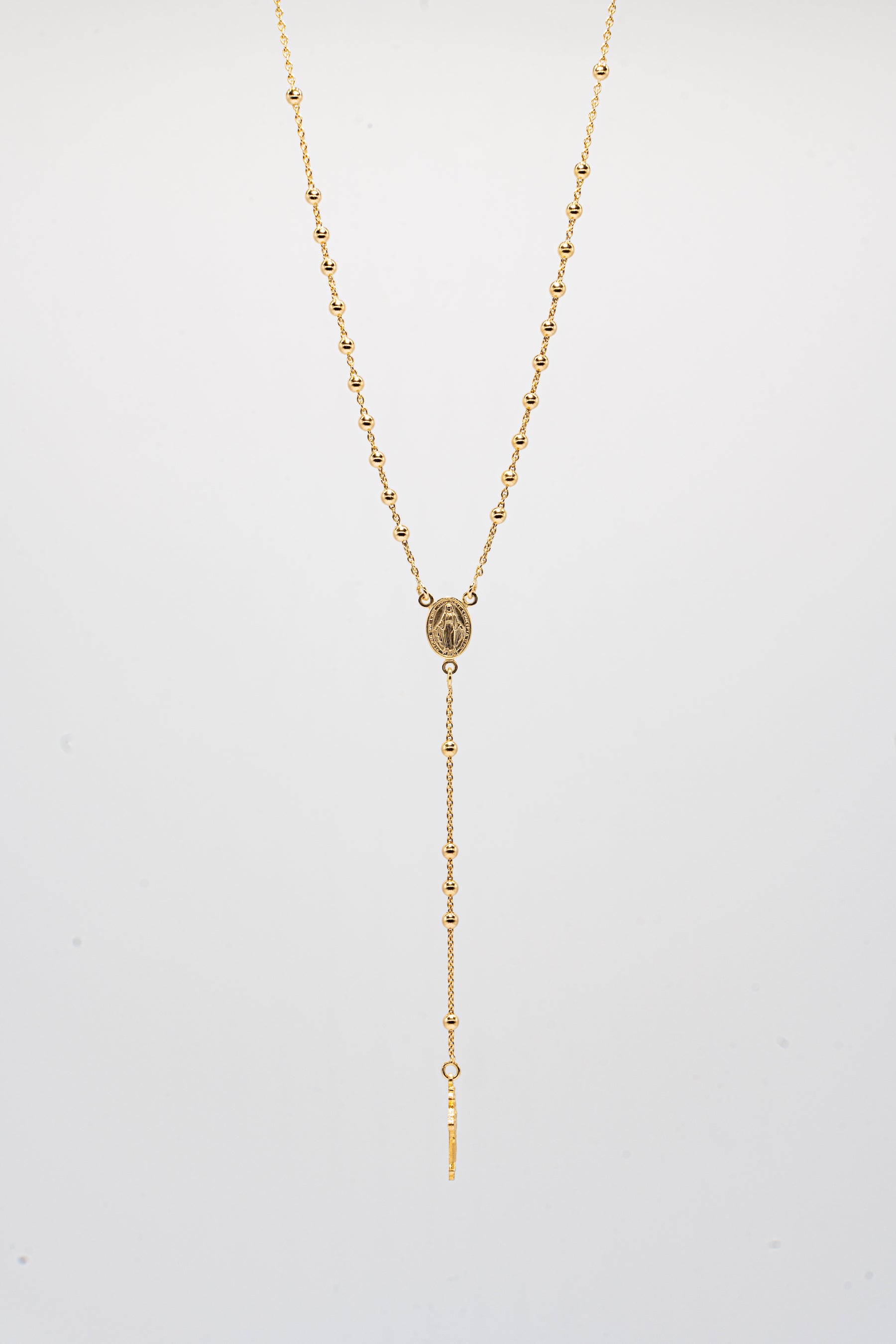 Rosario liscio dorato in argento 925