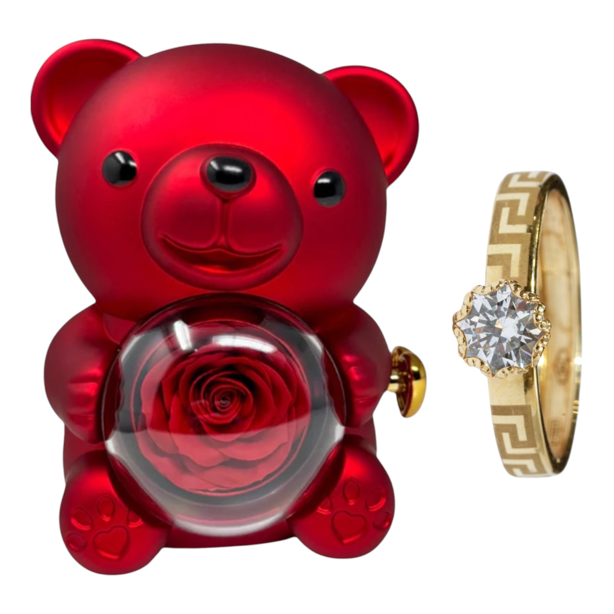Box teddy + anello con greca in oro 18kt
