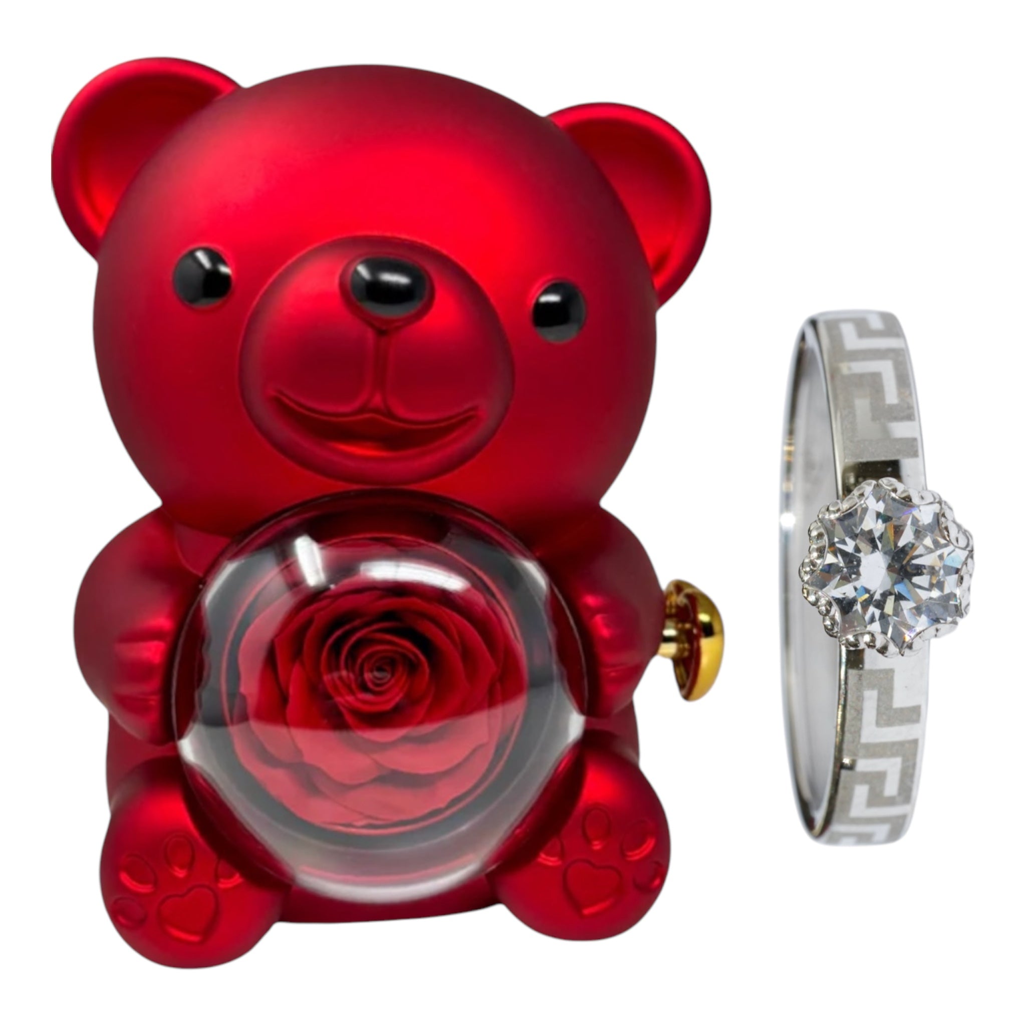 Box teddy + anello con greca in oro 18kt