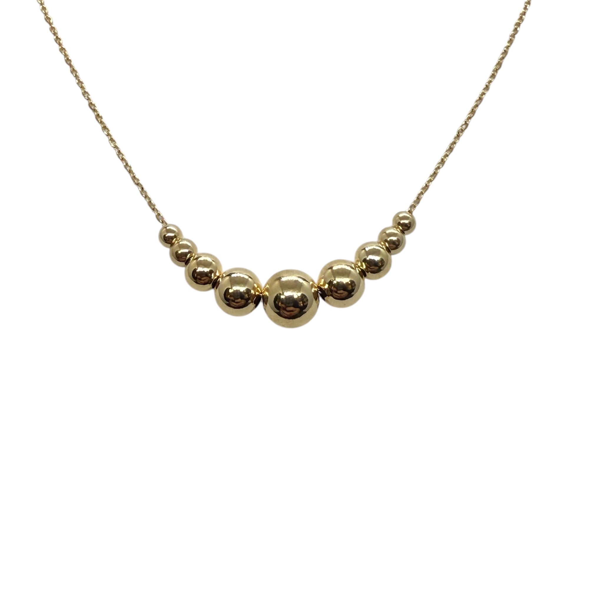 Collana con sfera liscia in oro 18kt