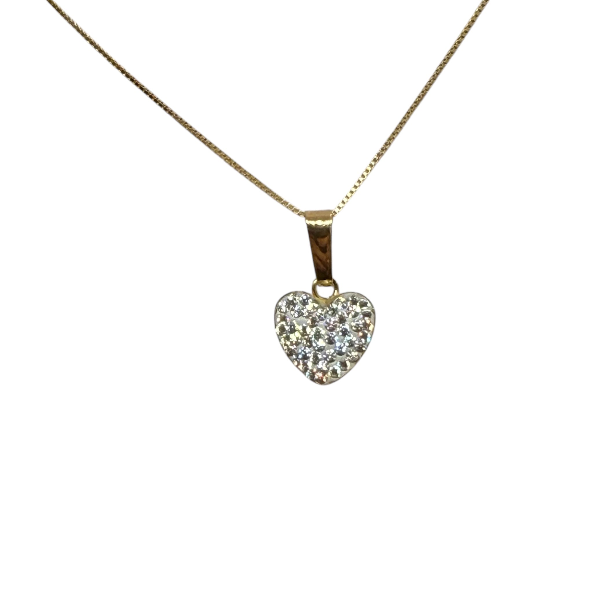 Collana con cuore zirconato in oro 18KT