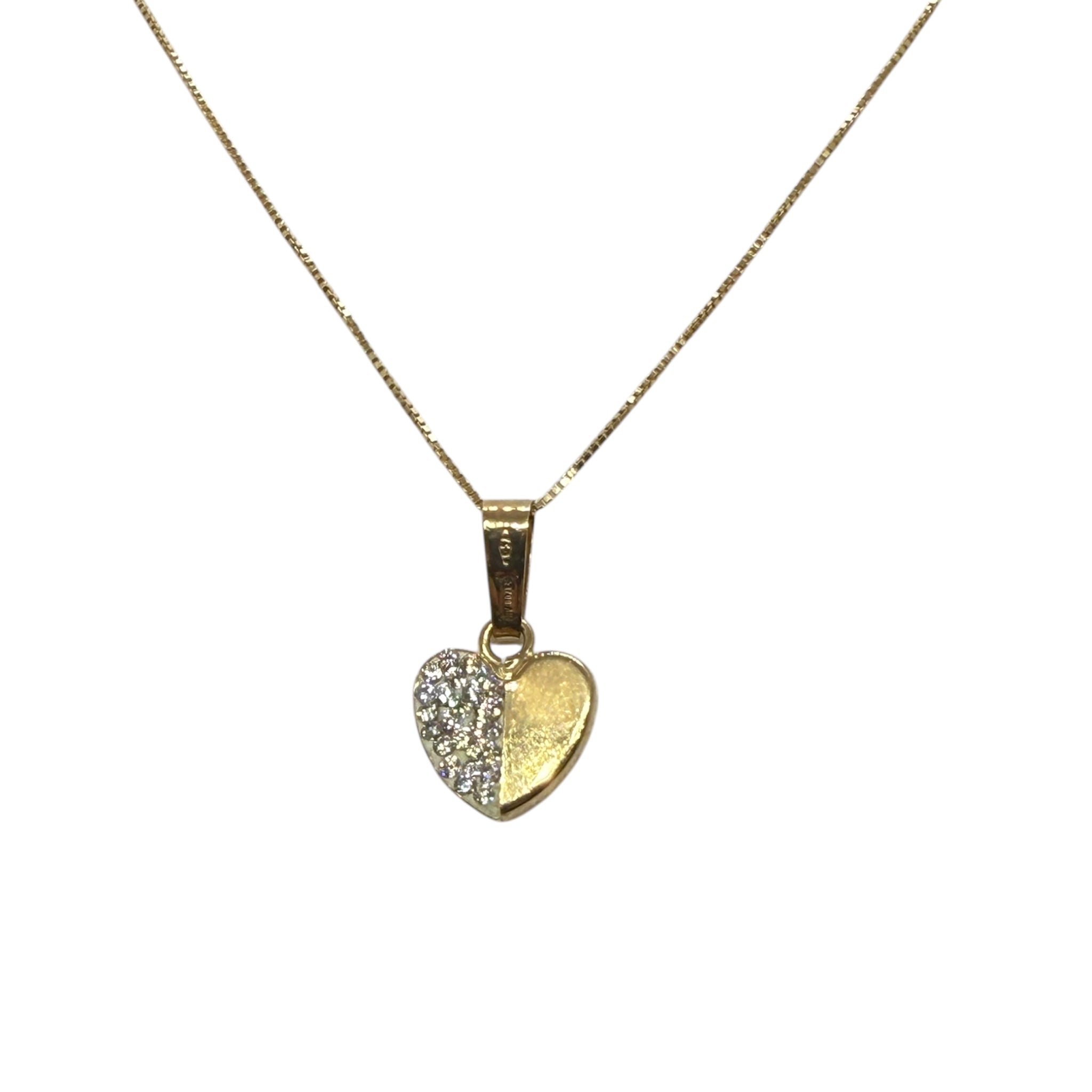 Collana con cuore in oro 18kt