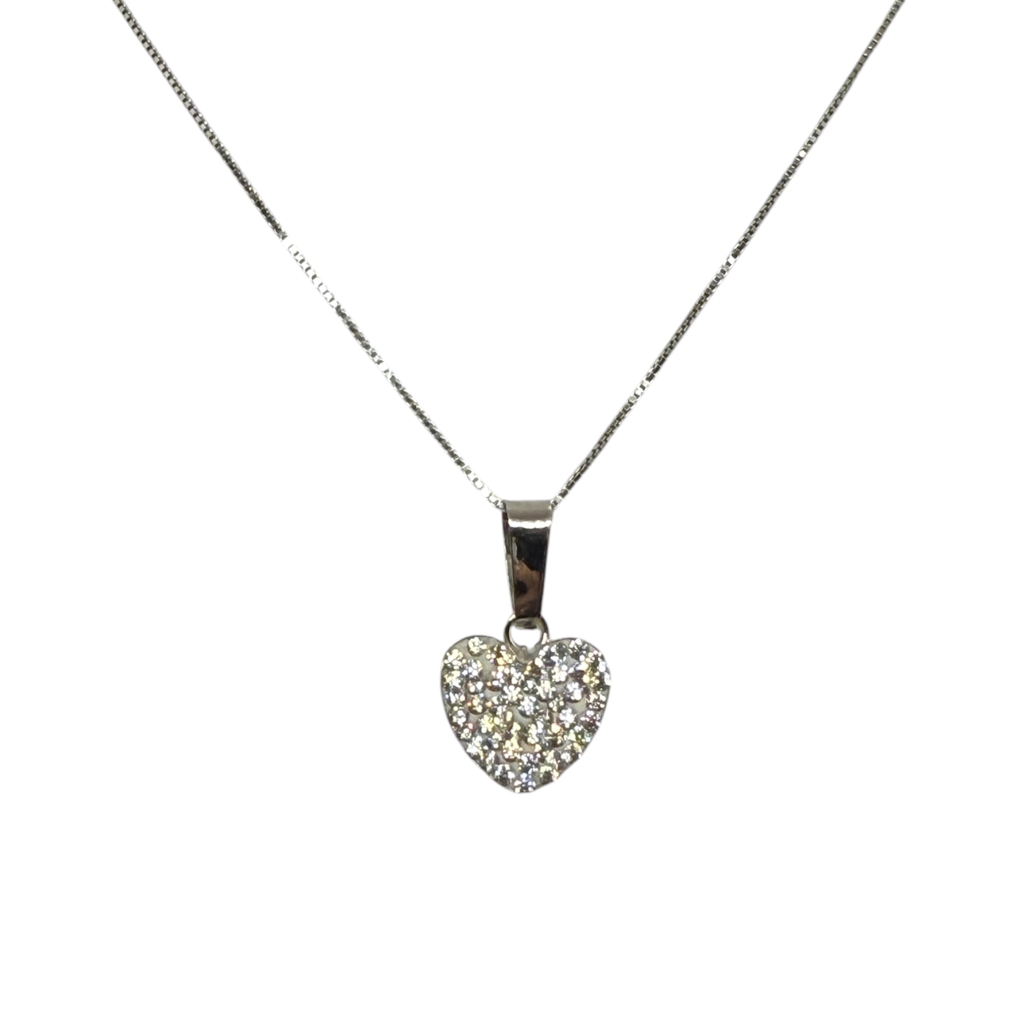 Collana con cuore zirconato in oro 18KT