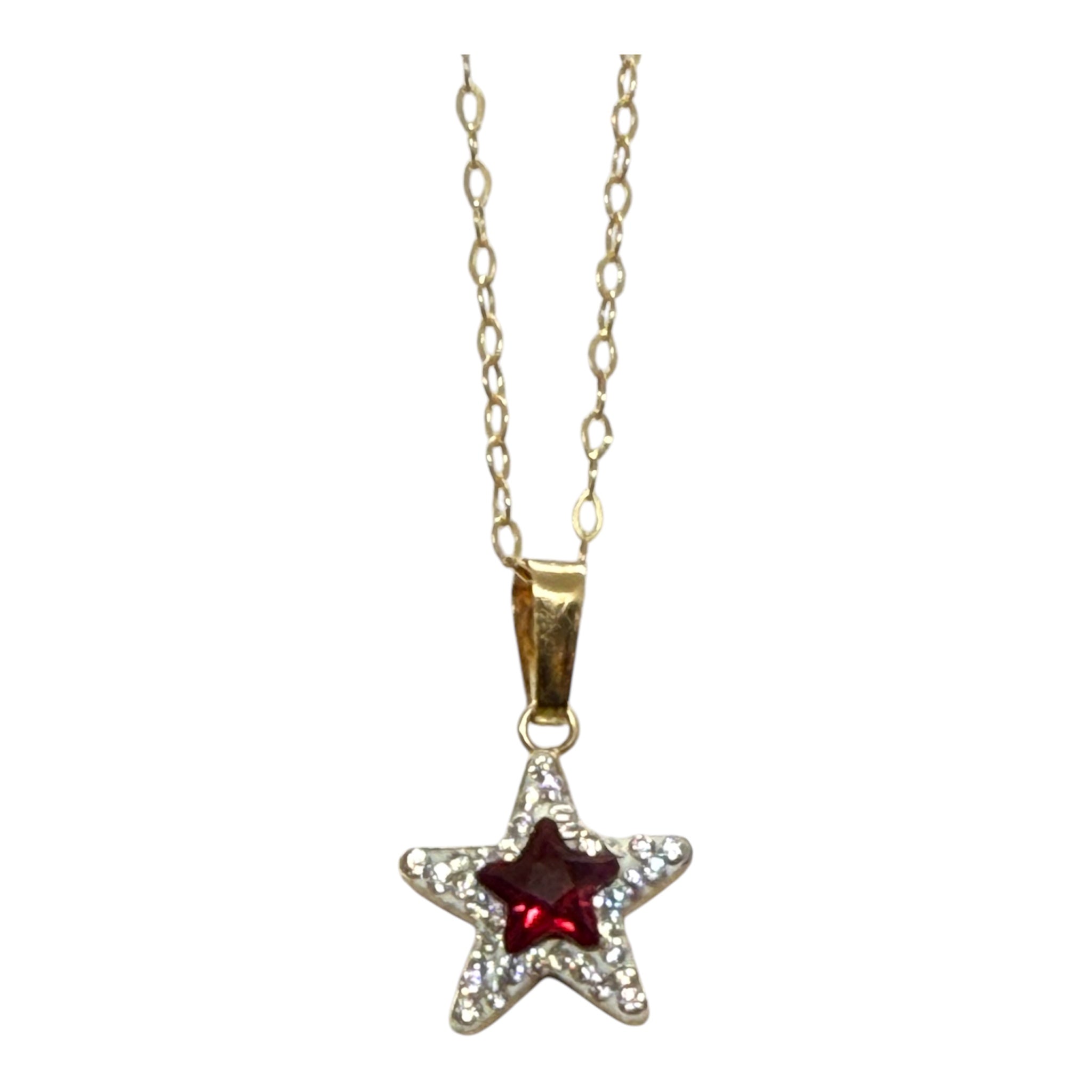 Collana con stella in oro 18kt