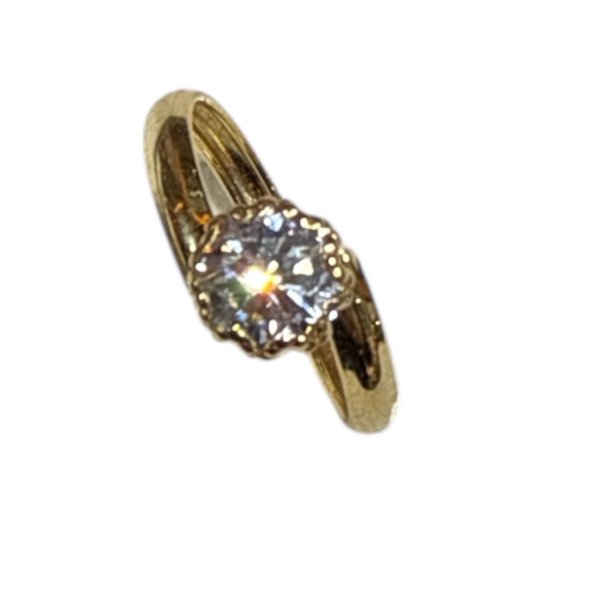 Anello solitario in oro 18kt