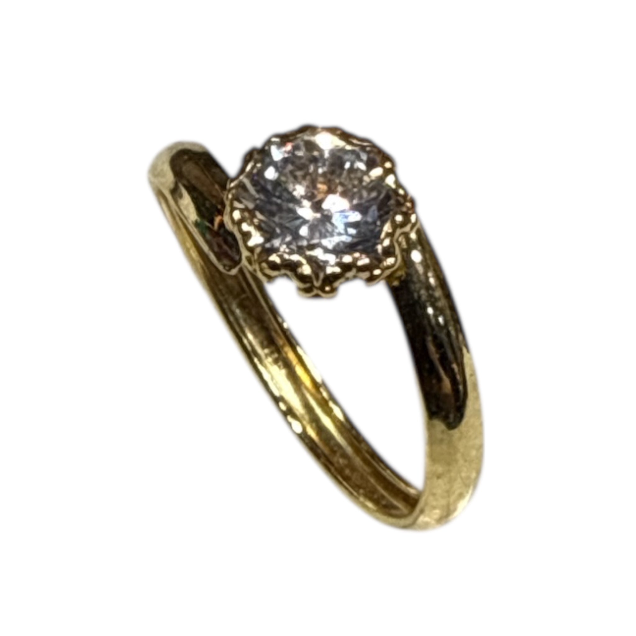 Anello solitario in oro 18kt