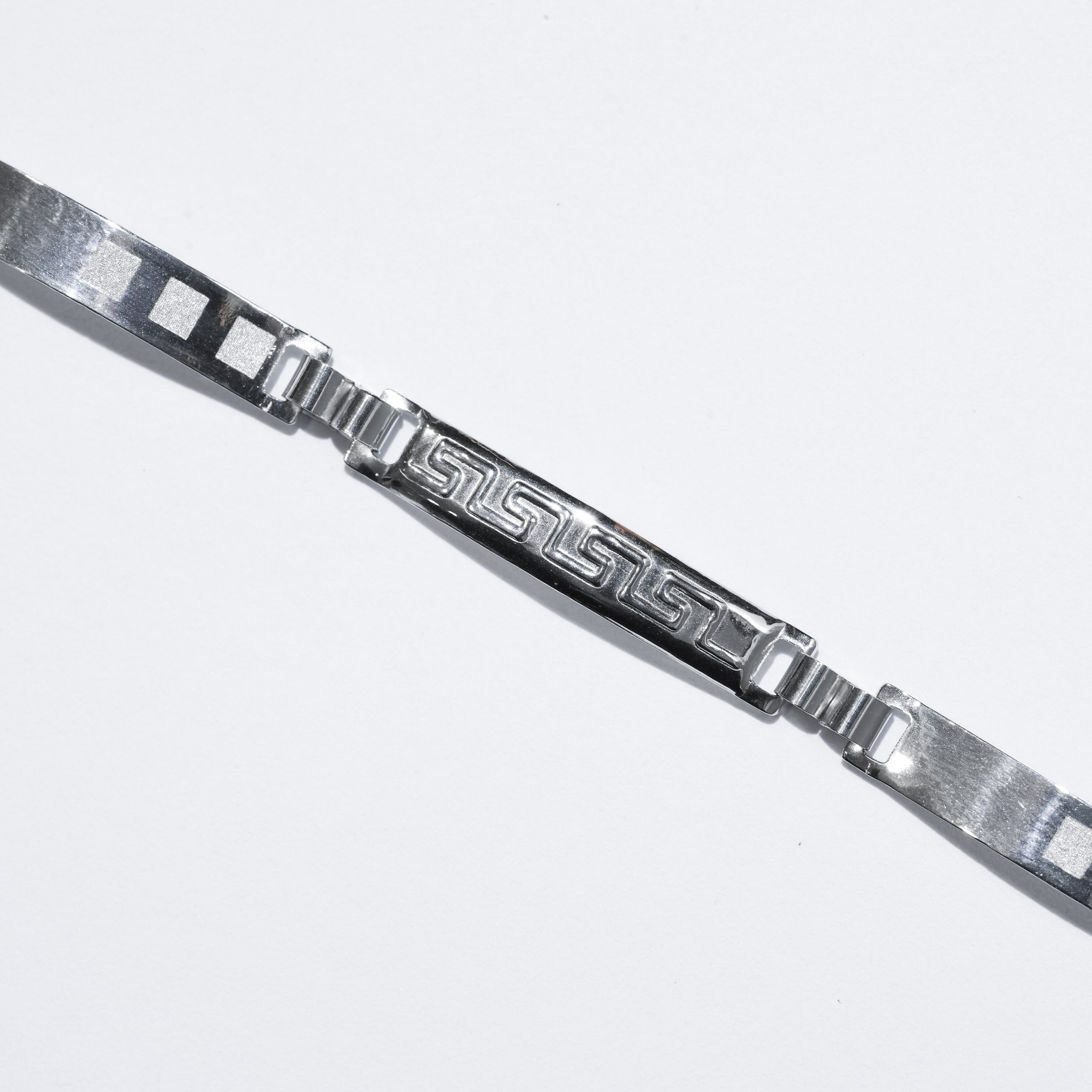 Bracciale a piastra in oro bianco 18Kt