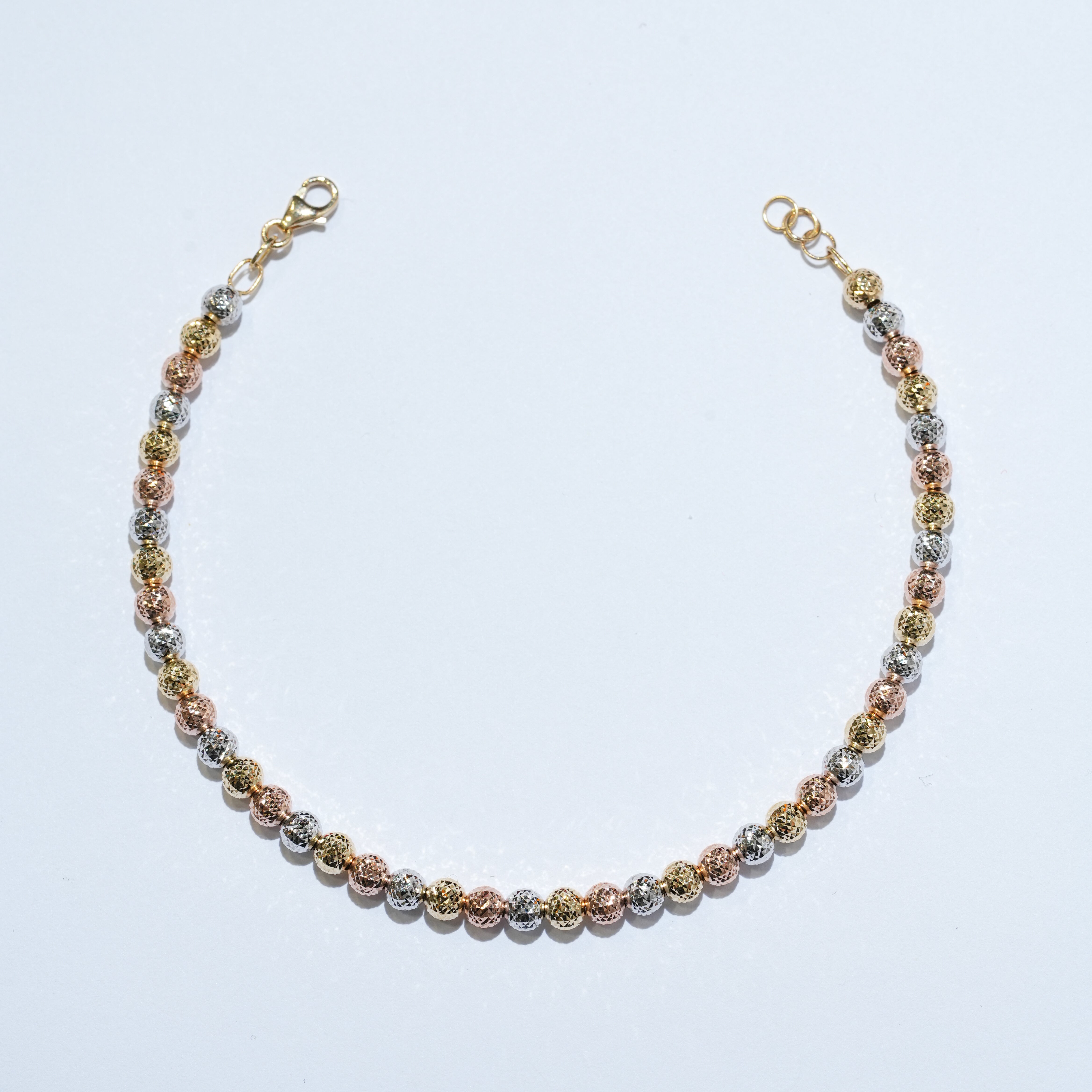 Bracciale milleluci 3 colori in oro 18Kt