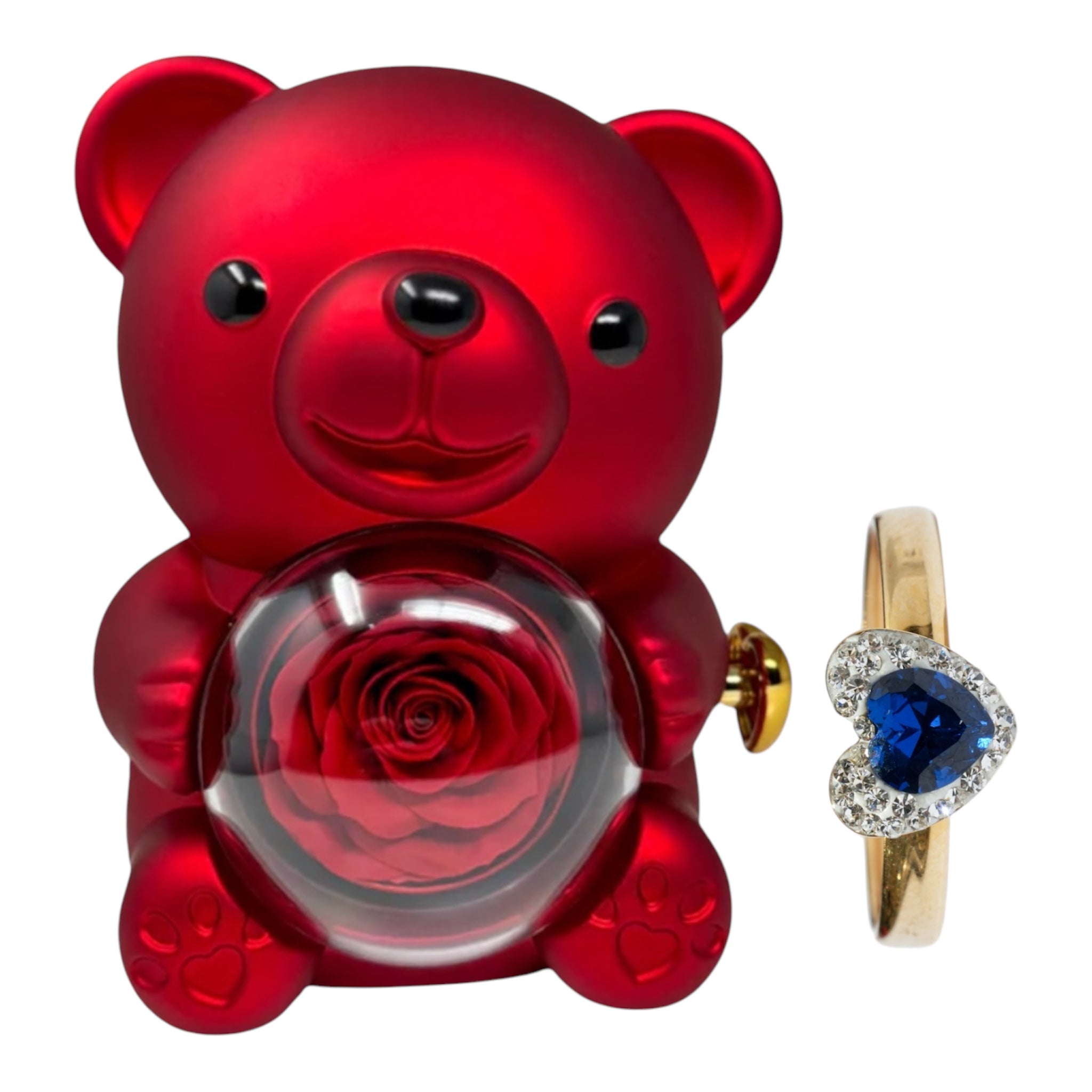 Box teddy + anello con cuore in oro 18kt