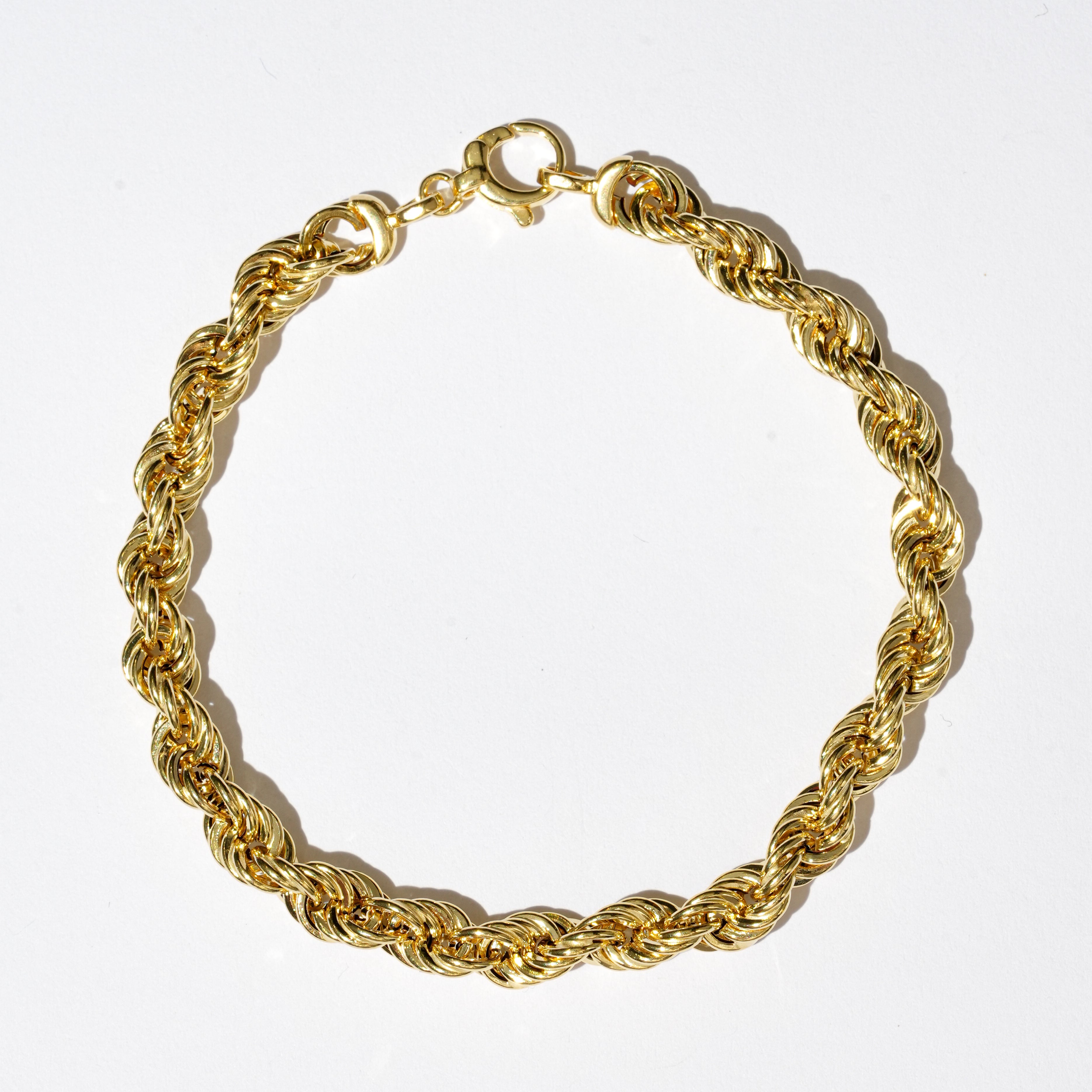 Bracciale a corda in oro giallo 18Kt