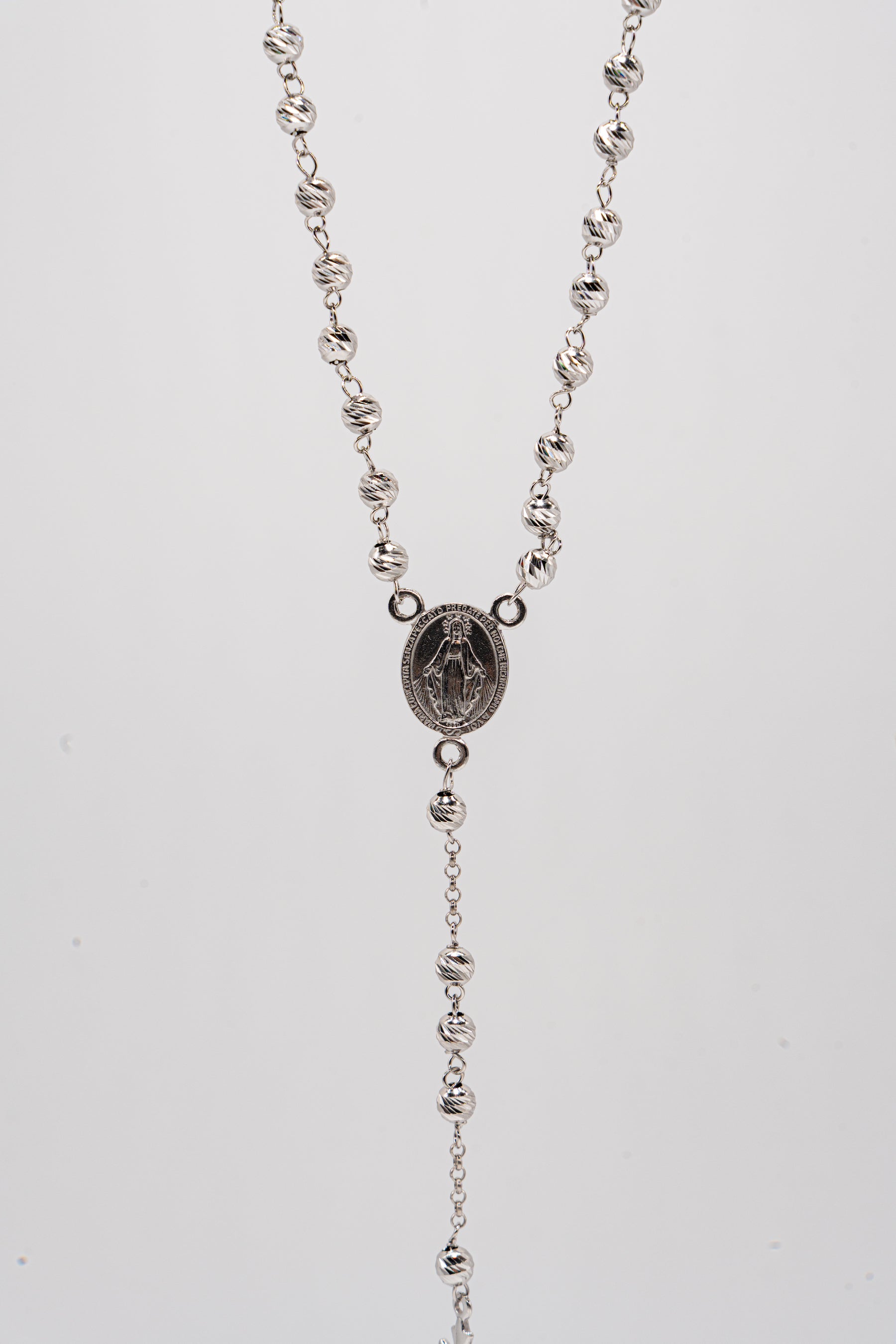 Rosario pietre martellate 925