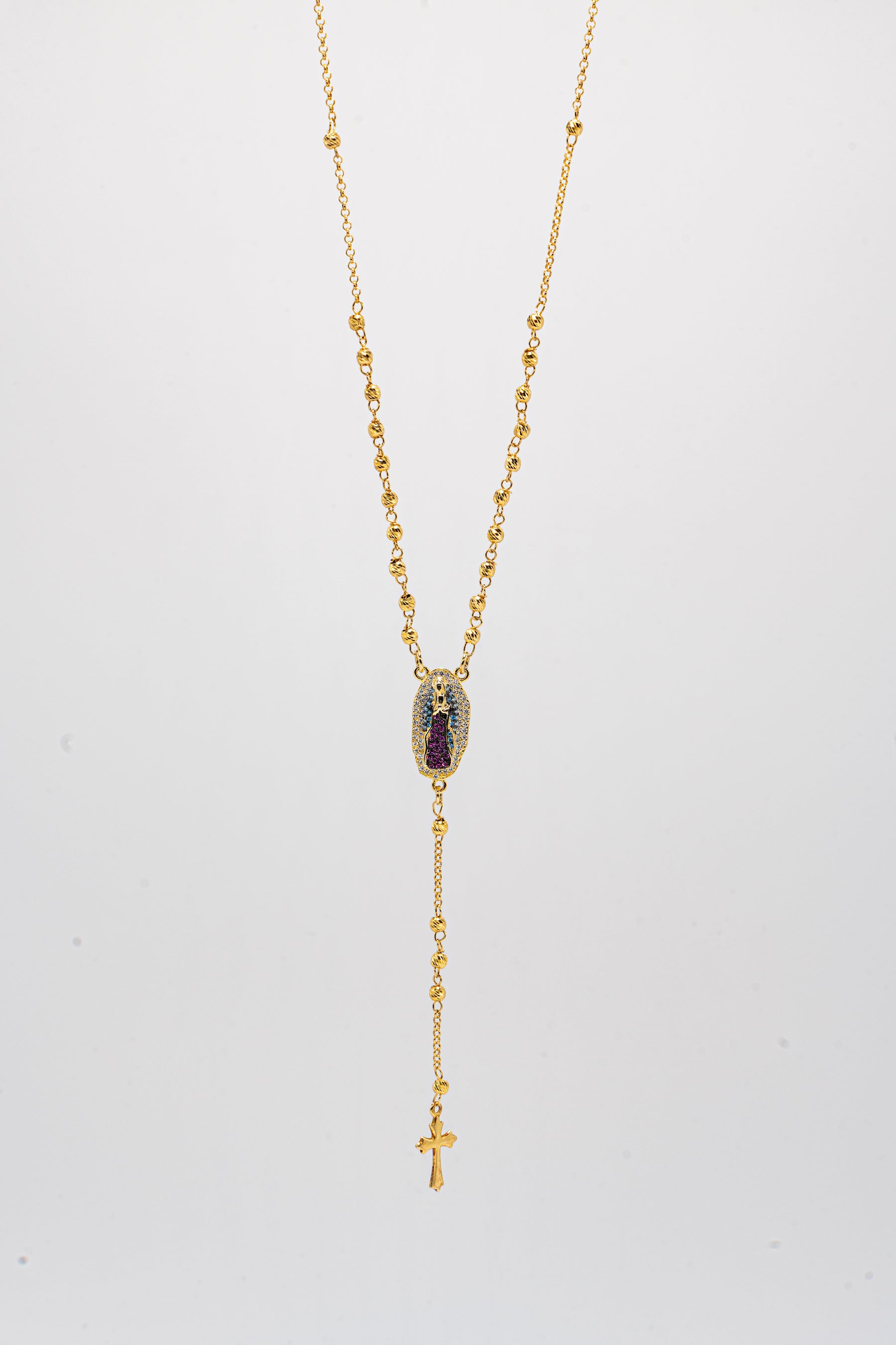 Rosario dorato con madonnina di Guadalupe