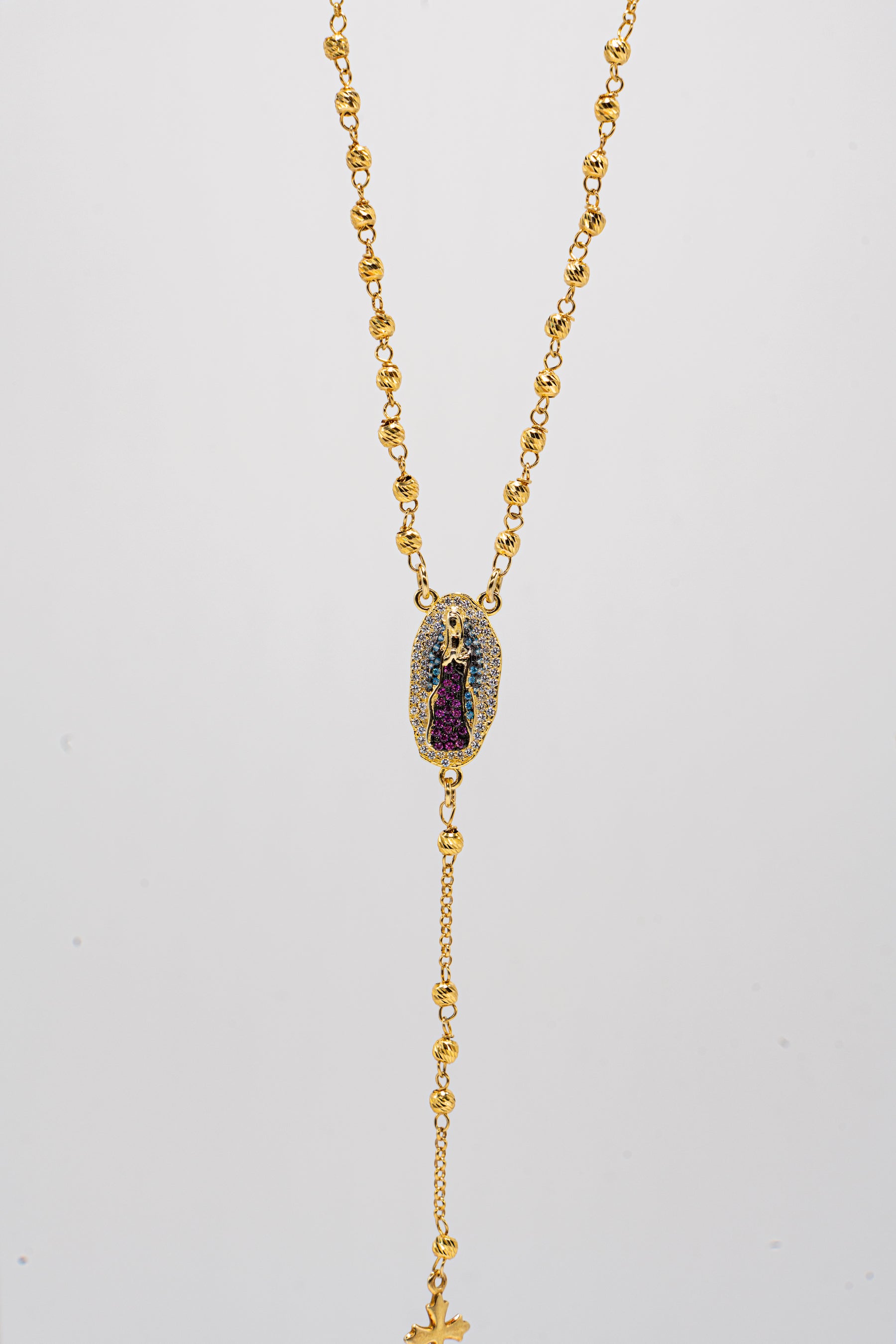 Rosario dorato con madonnina di Guadalupe