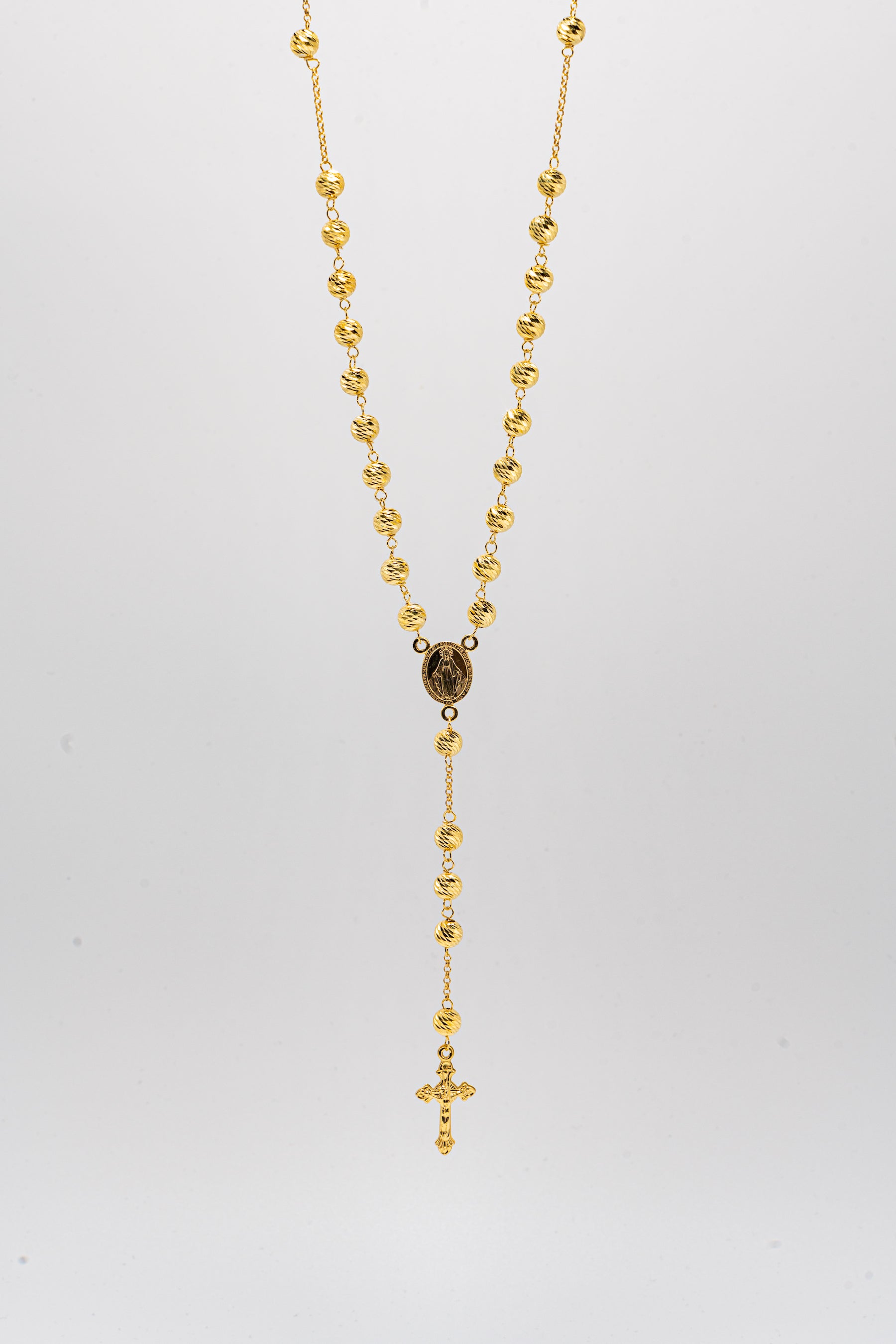 Rosario martellato dorato