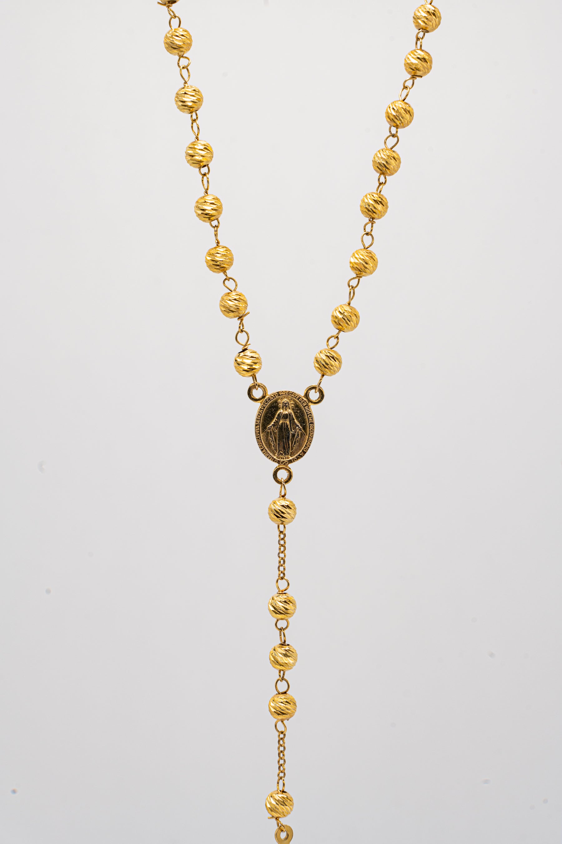 Rosario martellato dorato