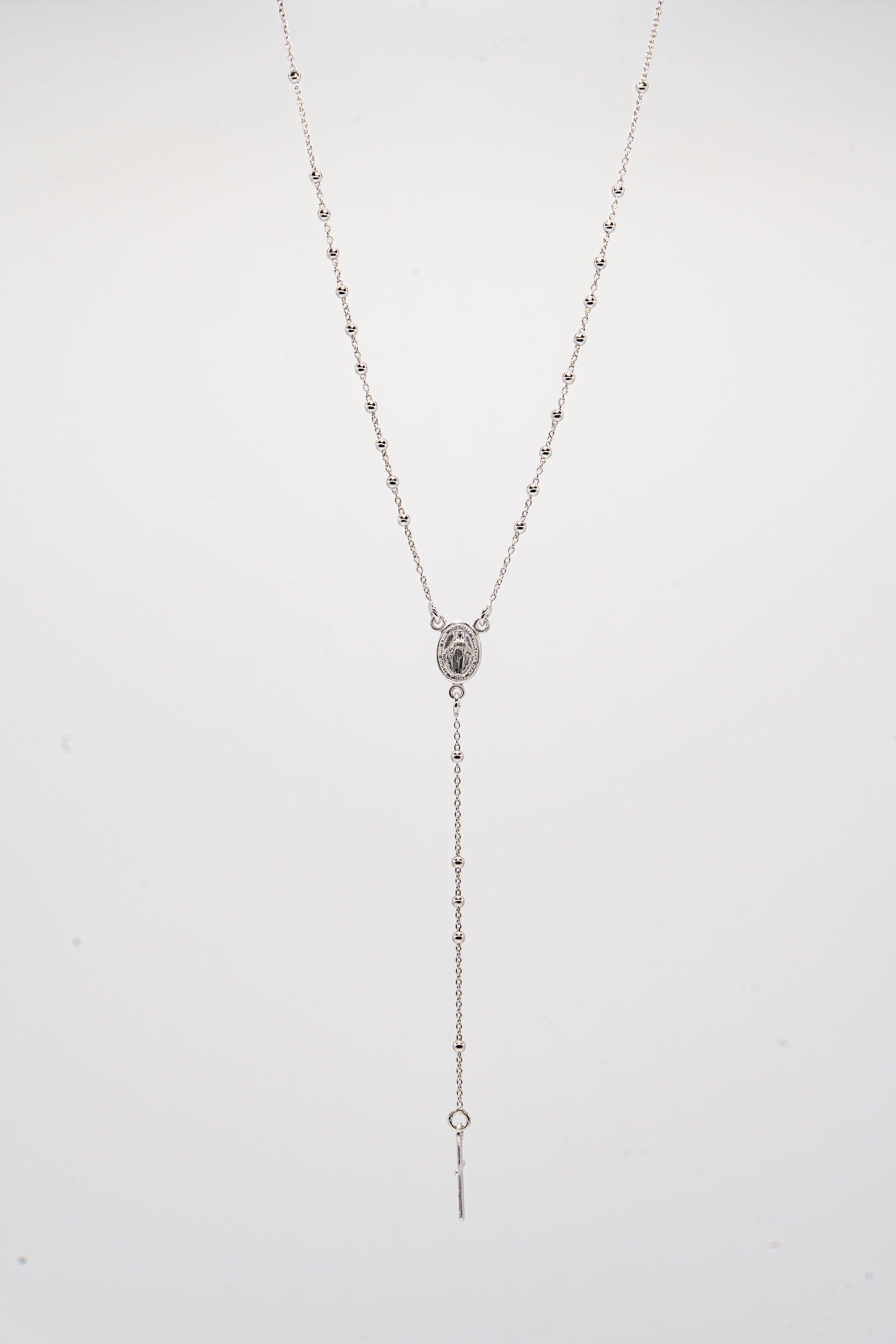 Rosario con pietre argentate