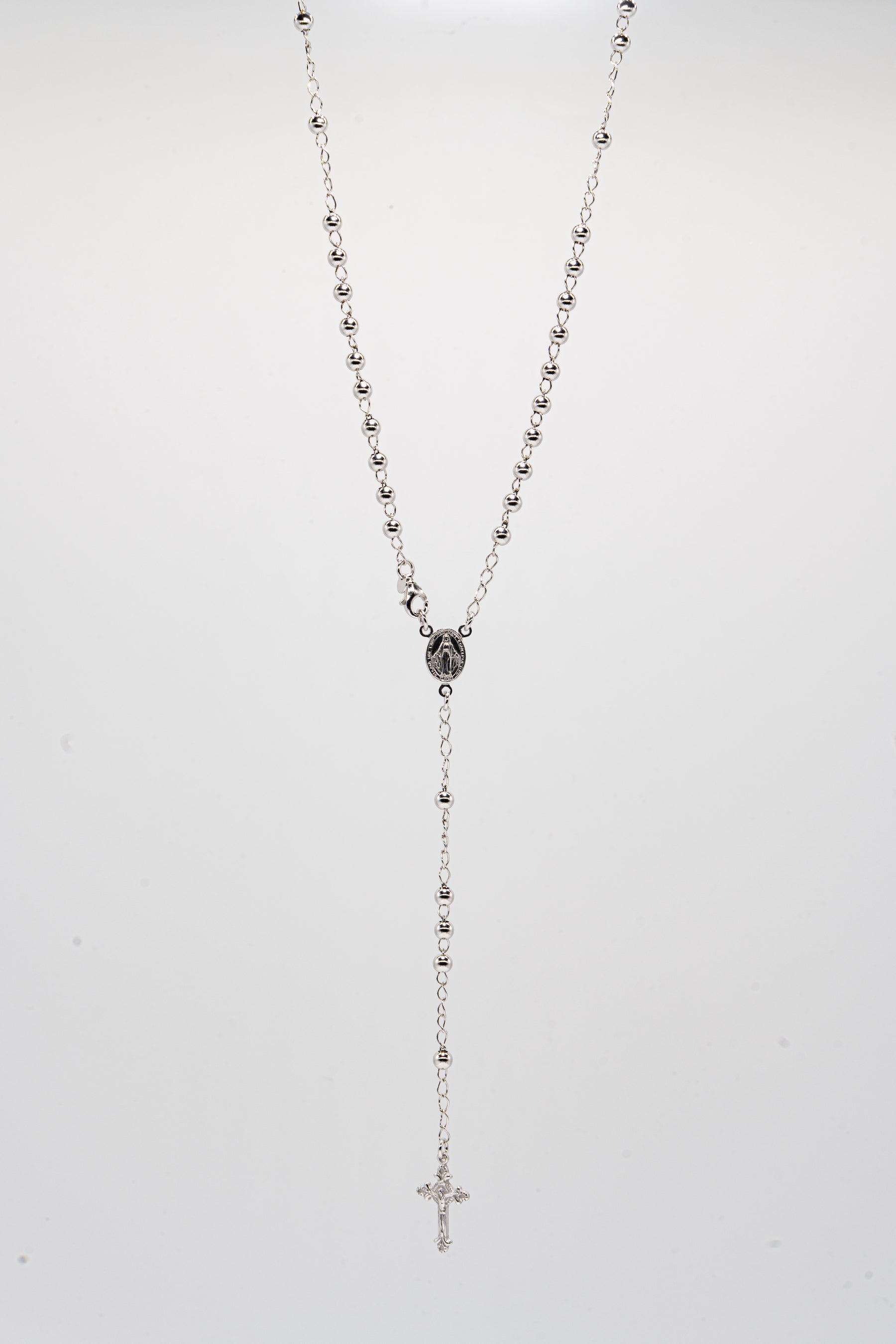 Rosario liscio in argento 925