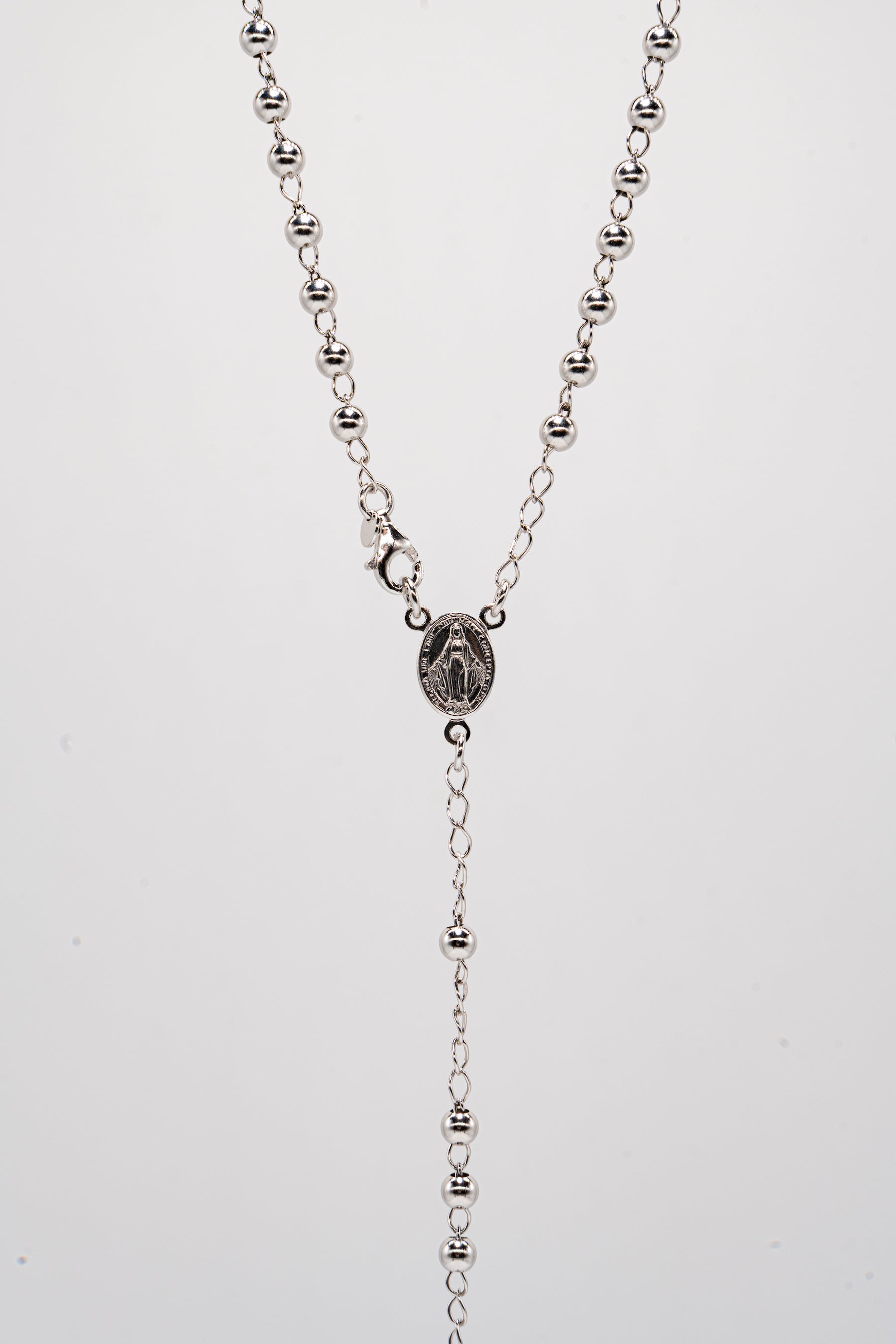 Rosario liscio in argento 925